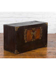 Korean Late 19th Century Two-Toned Side Chest with Brass Butterfly Hardware-11. Asian & Chinese Furniture, Art, Antiques, Vintage Home Décor for sale at FEA Home
