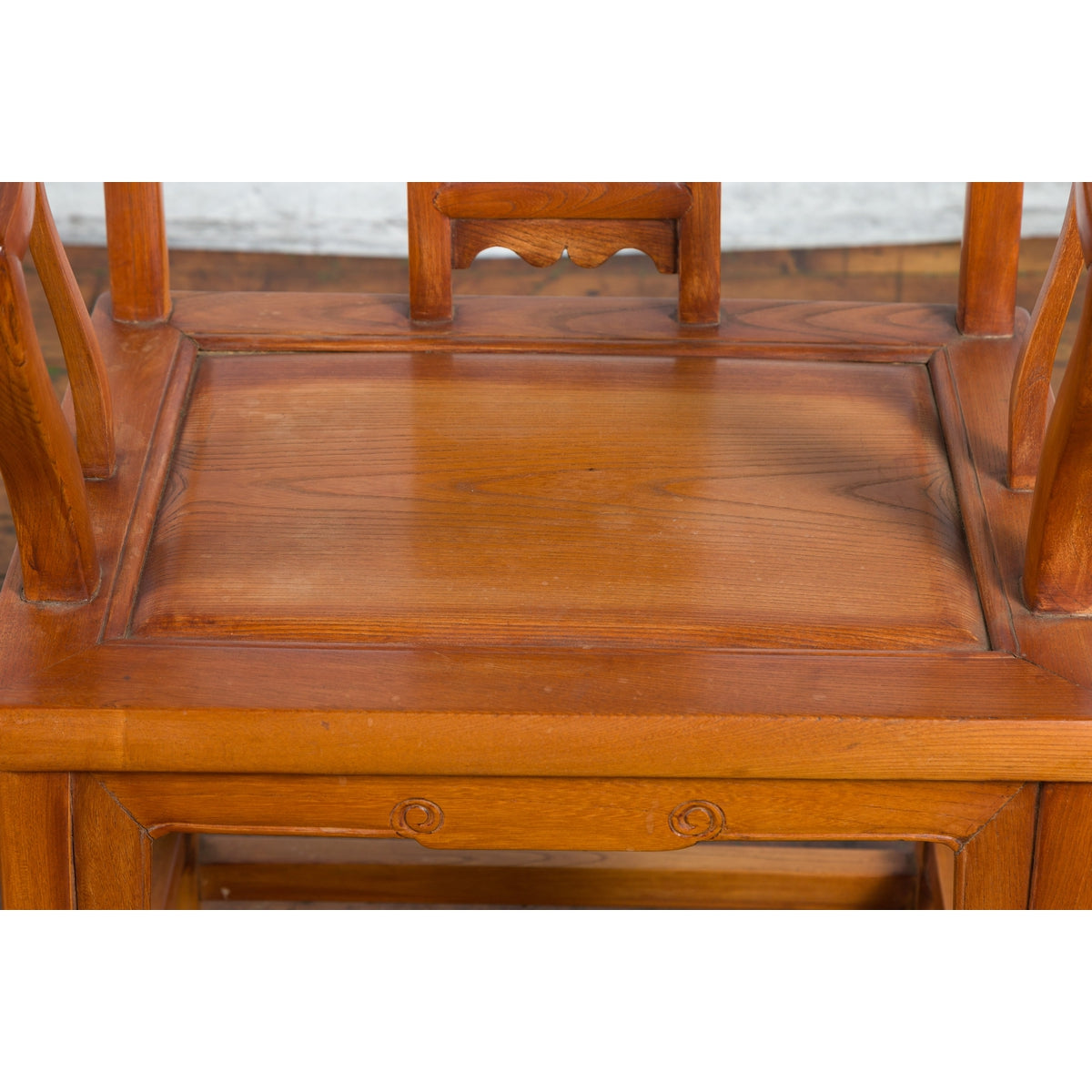 Pair of Chinese Qing Dynasty Carved and Lacquered Elmwood Armchairs-11. Asian & Chinese Furniture, Art, Antiques, Vintage Home Décor for sale at FEA Home