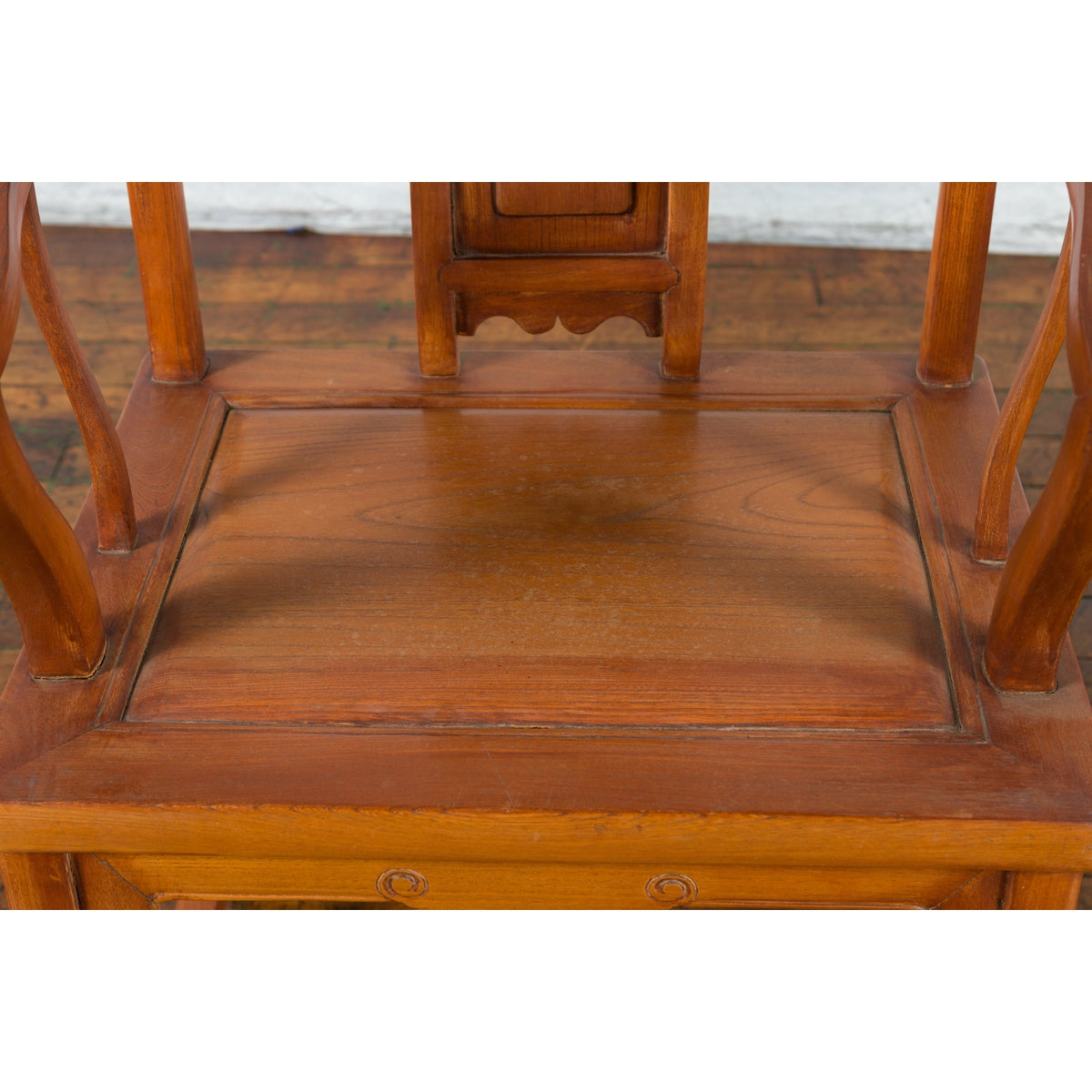 Pair of Chinese Qing Dynasty Carved and Lacquered Elmwood Armchairs-14. Asian & Chinese Furniture, Art, Antiques, Vintage Home Décor for sale at FEA Home