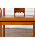 Pair of Chinese Qing Dynasty Carved and Lacquered Elmwood Armchairs-15. Asian & Chinese Furniture, Art, Antiques, Vintage Home Décor for sale at FEA Home