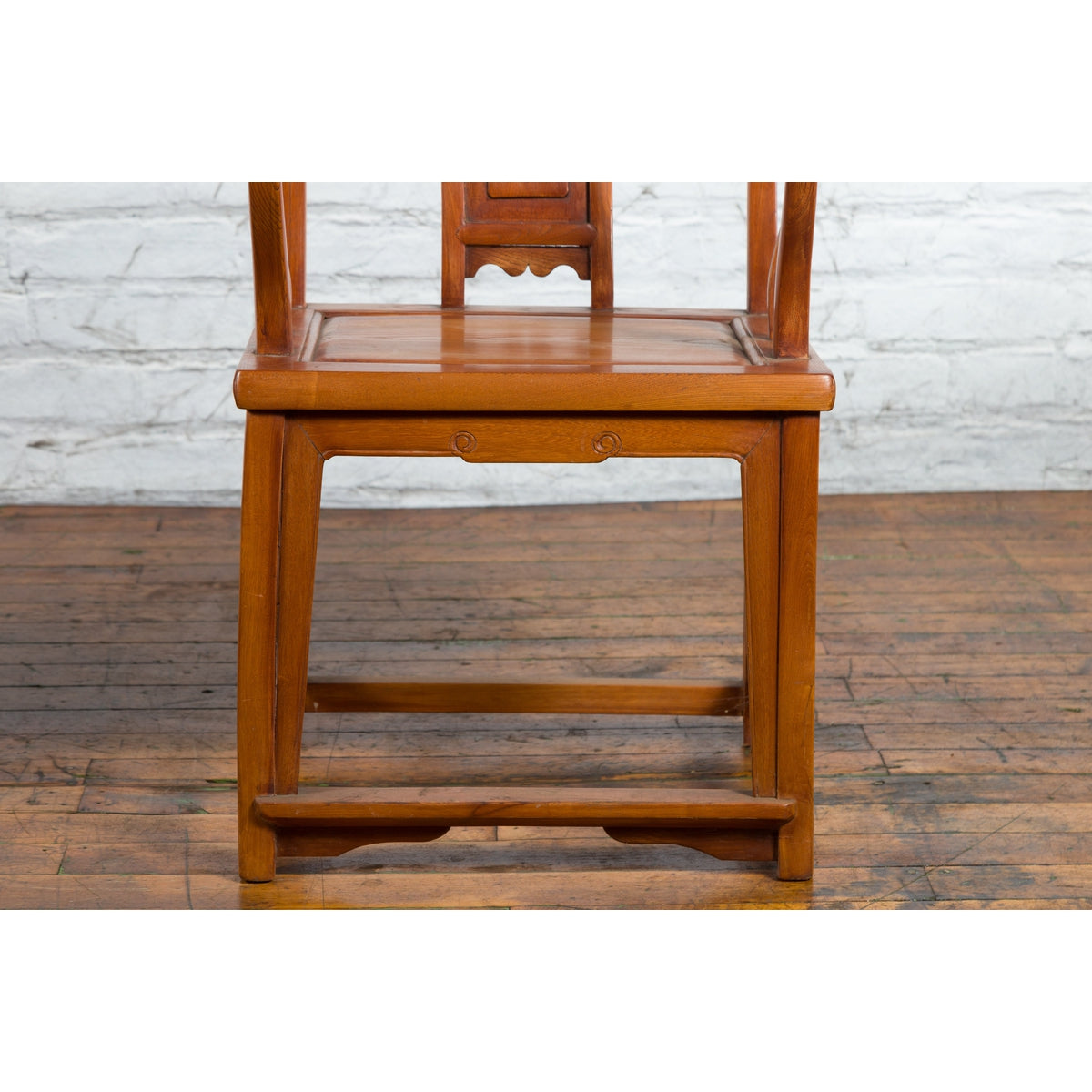 Pair of Chinese Qing Dynasty Carved and Lacquered Elmwood Armchairs-4. Asian & Chinese Furniture, Art, Antiques, Vintage Home Décor for sale at FEA Home