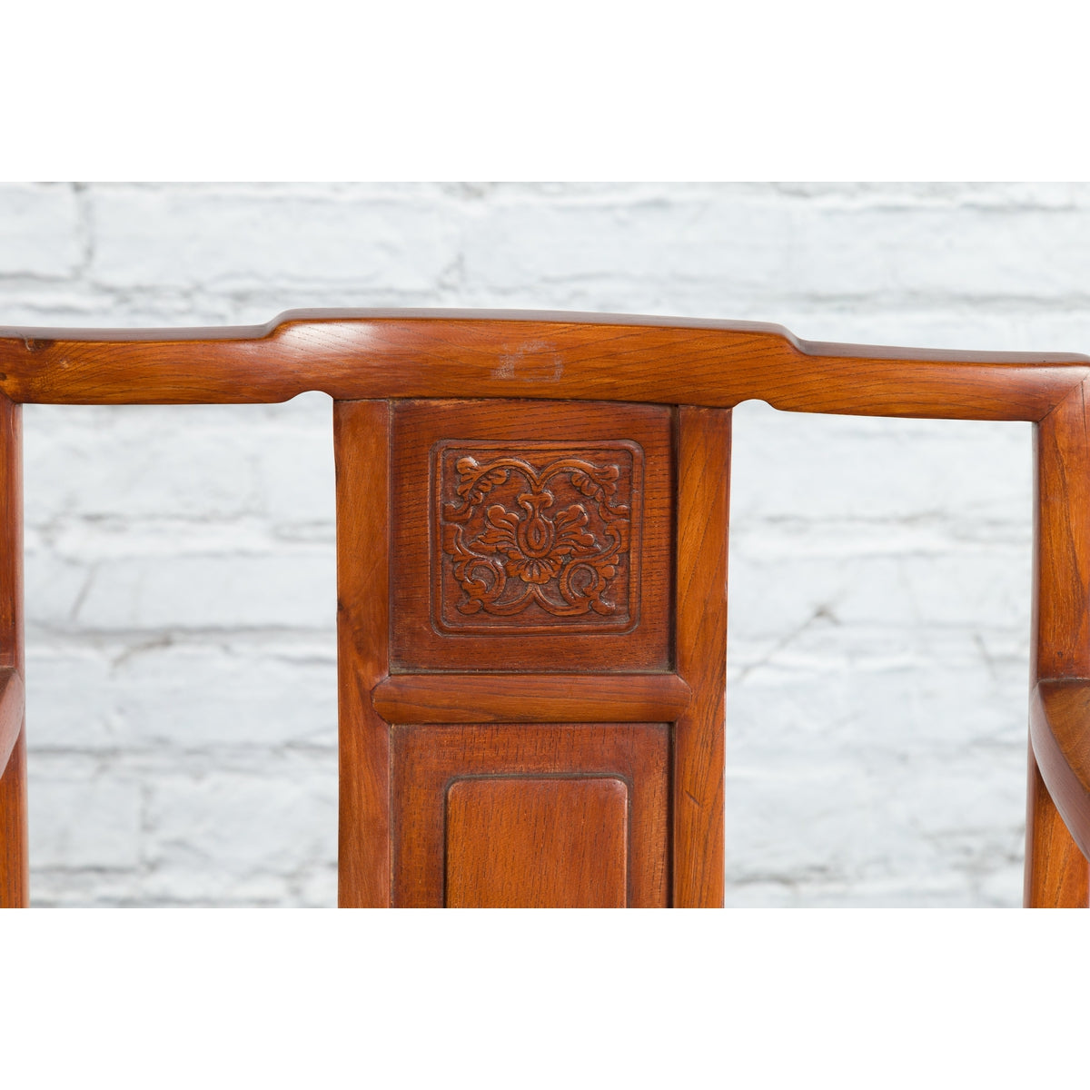 Pair of Chinese Qing Dynasty Carved and Lacquered Elmwood Armchairs-9. Asian & Chinese Furniture, Art, Antiques, Vintage Home Décor for sale at FEA Home