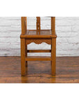 Chinese 19th Century Qing Dynasty Elm Armchair with Carved Traditional Motifs-13. Asian & Chinese Furniture, Art, Antiques, Vintage Home Décor for sale at FEA Home