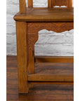 Chinese 19th Century Qing Dynasty Elm Armchair with Carved Traditional Motifs-9. Asian & Chinese Furniture, Art, Antiques, Vintage Home Décor for sale at FEA Home