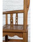 Chinese 19th Century Qing Dynasty Elm Armchair with Carved Traditional Motifs-21. Asian & Chinese Furniture, Art, Antiques, Vintage Home Décor for sale at FEA Home