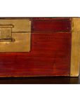 Chinese Vintage Red Lacquer Document Box with Cutout Brass Details-7. Asian & Chinese Furniture, Art, Antiques, Vintage Home Décor for sale at FEA Home