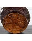 19th Century Chinese Qing Dynasty Handwoven Rattan and Bamboo Basket with Handle-10. Asian & Chinese Furniture, Art, Antiques, Vintage Home Décor for sale at FEA Home