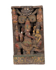 19th Century Indian Multicolor Temple Carving Depicting Ganesha with Consort-1. Asian & Chinese Furniture, Art, Antiques, Vintage Home Décor for sale at FEA Home
