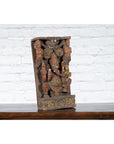 19th Century Indian Multicolor Temple Carving Depicting Ganesha with Consort-10. Asian & Chinese Furniture, Art, Antiques, Vintage Home Décor for sale at FEA Home