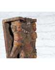 19th Century Indian Multicolor Temple Carving Depicting Ganesha with Consort-12. Asian & Chinese Furniture, Art, Antiques, Vintage Home Décor for sale at FEA Home