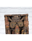 19th Century Indian Multicolor Temple Carving Depicting Ganesha with Consort-6. Asian & Chinese Furniture, Art, Antiques, Vintage Home Décor for sale at FEA Home