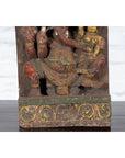 19th Century Indian Multicolor Temple Carving Depicting Ganesha with Consort-8. Asian & Chinese Furniture, Art, Antiques, Vintage Home Décor for sale at FEA Home