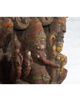 19th Century Indian Multicolor Temple Carving Depicting Ganesha with Consort-9. Asian & Chinese Furniture, Art, Antiques, Vintage Home Décor for sale at FEA Home