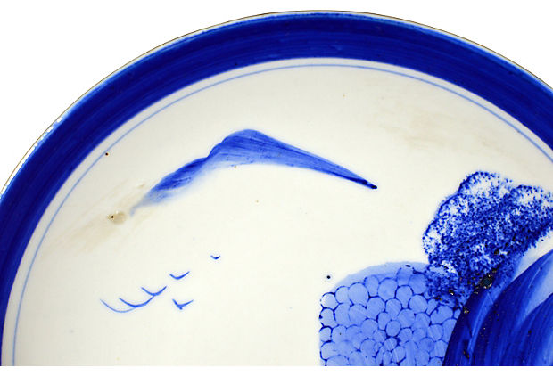 Set of 4 Antique Blue & White Plates-3. Asian & Chinese Furniture, Art, Antiques, Vintage Home Décor for sale at FEA Home