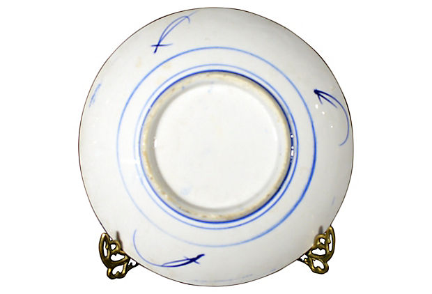 Set of 4 Antique Blue & White Plates-7. Asian & Chinese Furniture, Art, Antiques, Vintage Home Décor for sale at FEA Home