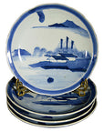 Set of 4 Antique Blue & White Plates-1. Asian & Chinese Furniture, Art, Antiques, Vintage Home Décor for sale at FEA Home