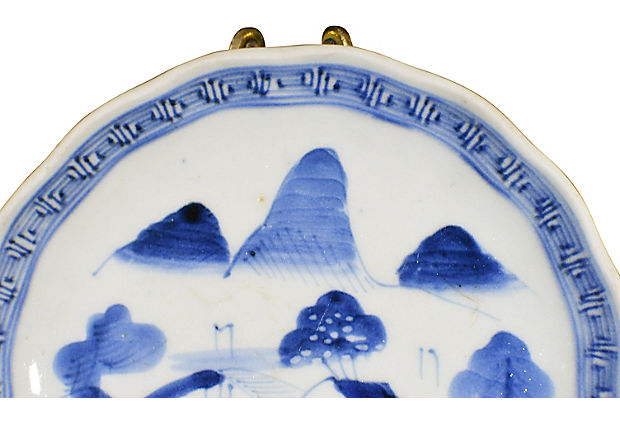 Set of 4 Antique Japanese Hand-Painted Blue & White Bowls-3. Asian & Chinese Furniture, Art, Antiques, Vintage Home Décor for sale at FEA Home