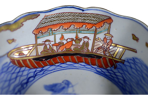 Set of 4 Antique Hand Painted Japanese Imari Porcelain Bowl-5. Asian & Chinese Furniture, Art, Antiques, Vintage Home Décor for sale at FEA Home