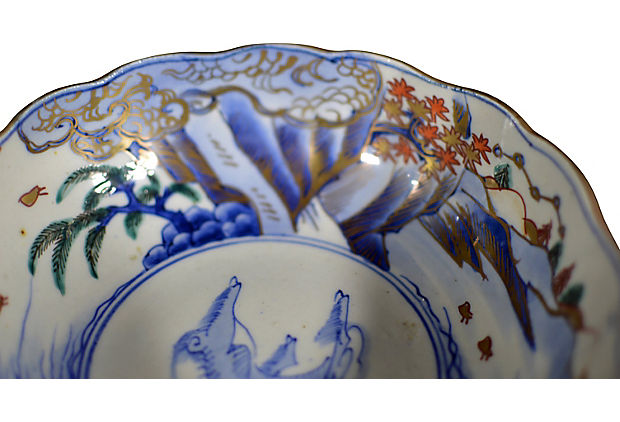 Set of 4 Antique Hand Painted Japanese Imari Porcelain Bowl-6. Asian & Chinese Furniture, Art, Antiques, Vintage Home Décor for sale at FEA Home