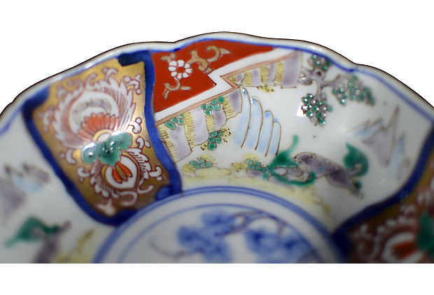 Set of 4 Antique Hand Painted Japanese Imari Porcelain Bowl-7. Asian & Chinese Furniture, Art, Antiques, Vintage Home Décor for sale at FEA Home