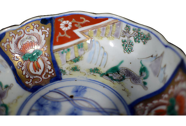 Set of 4 Antique Hand Painted Japanese Imari Porcelain Bowl-8. Asian & Chinese Furniture, Art, Antiques, Vintage Home Décor for sale at FEA Home