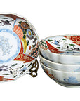 Set of 4 Antique Hand Painted Japanese Imari Porcelain Bowl-1. Asian & Chinese Furniture, Art, Antiques, Vintage Home Décor for sale at FEA Home