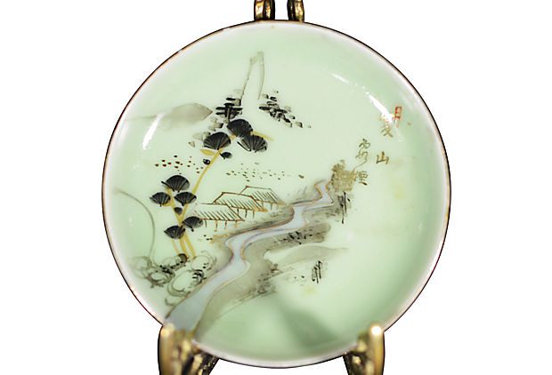 Set of 4 Antique Japanese Painted Plates-2. Asian & Chinese Furniture, Art, Antiques, Vintage Home Décor for sale at FEA Home