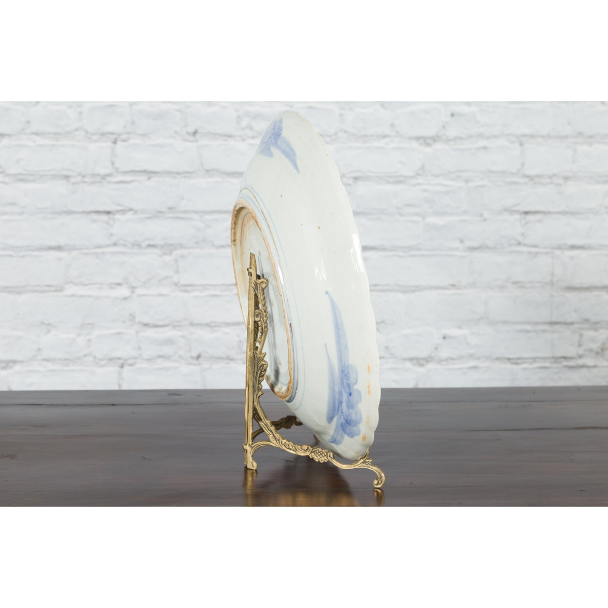 19th Century Japanese Porcelain Plate with Hand-Painted Blue and White Décor-11. Asian & Chinese Furniture, Art, Antiques, Vintage Home Décor for sale at FEA Home