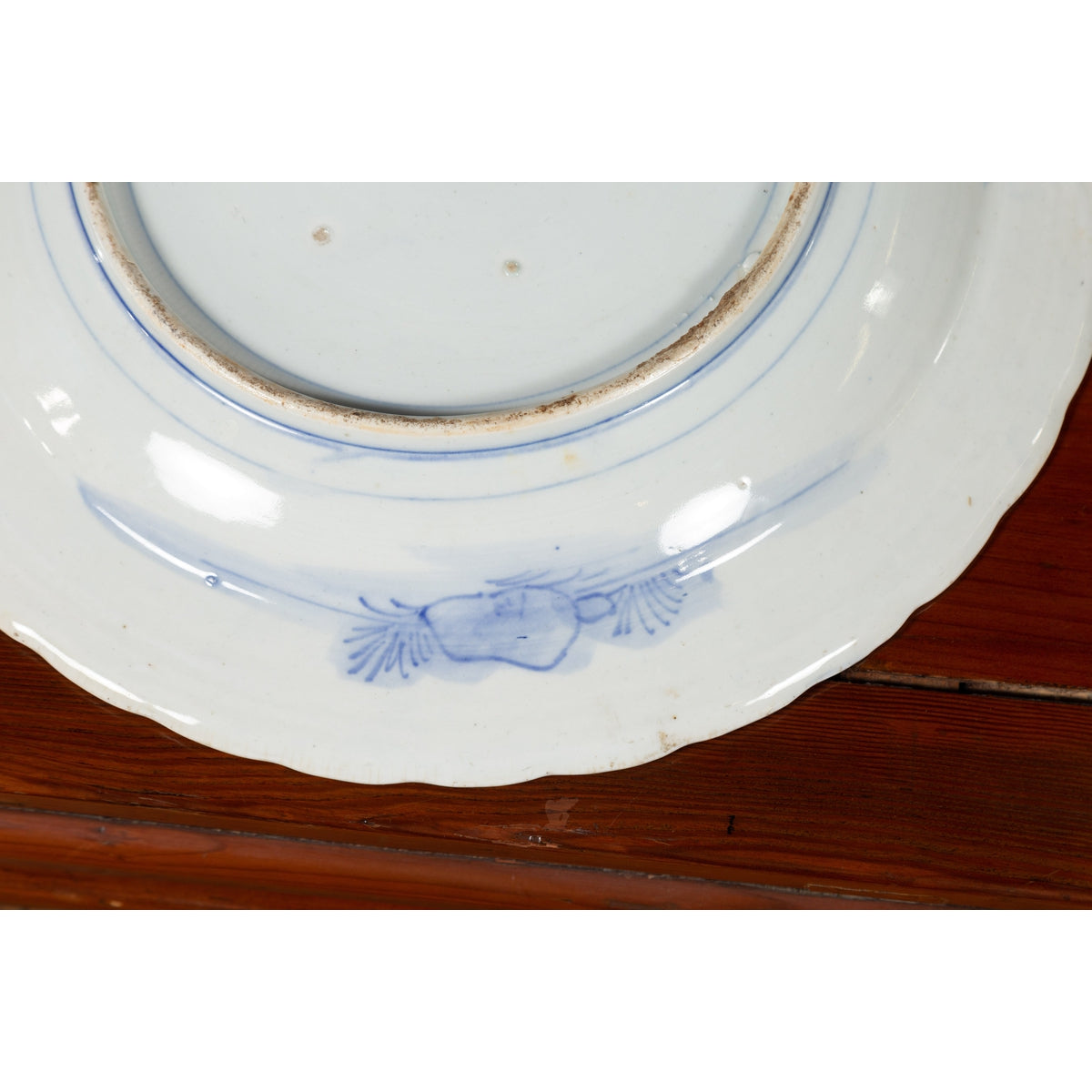 19th Century Japanese Porcelain Plate with Blue and White Bird and Bamboo Motifs-10. Asian & Chinese Furniture, Art, Antiques, Vintage Home Décor for sale at FEA Home