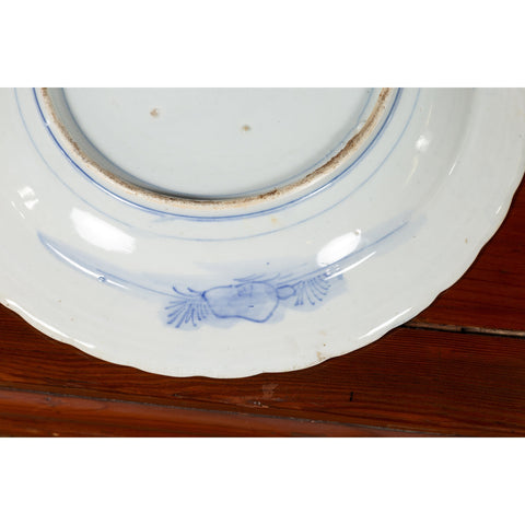 19th Century Japanese Porcelain Plate with Blue and White Bird and Bamboo Motifs-YN4781-10. Asian & Chinese Furniture, Art, Antiques, Vintage Home Décor for sale at FEA Home
