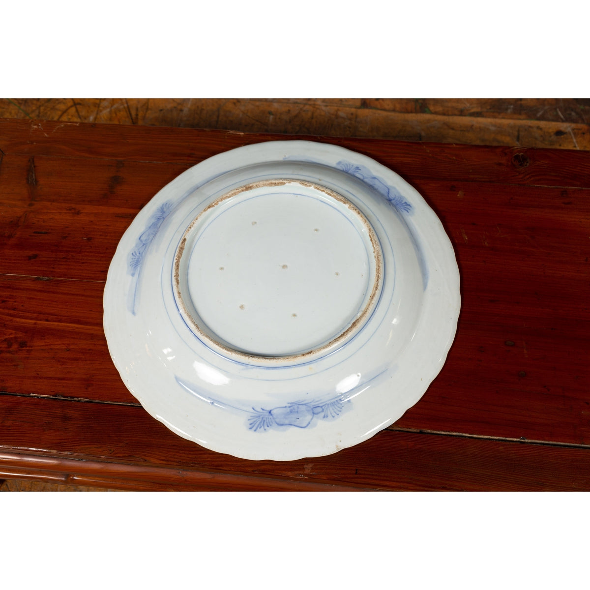 19th Century Japanese Porcelain Plate with Blue and White Bird and Bamboo Motifs-9. Asian & Chinese Furniture, Art, Antiques, Vintage Home Décor for sale at FEA Home