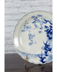 19th Century Japanese Porcelain Plate with Hand-Painted Blue and White Décor-9. Asian & Chinese Furniture, Art, Antiques, Vintage Home Décor for sale at FEA Home
