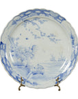 19th Century Japanese Porcelain Plate with Hand-Painted Blue and White Décor-1. Asian & Chinese Furniture, Art, Antiques, Vintage Home Décor for sale at FEA Home