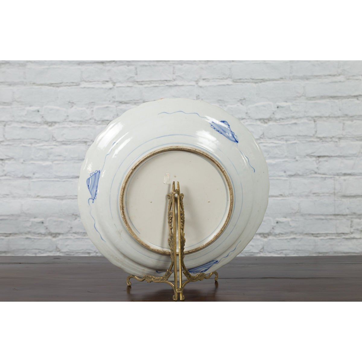 19th Century Japanese Porcelain Plate with Hand-Painted Blue and White Décor-10. Asian & Chinese Furniture, Art, Antiques, Vintage Home Décor for sale at FEA Home
