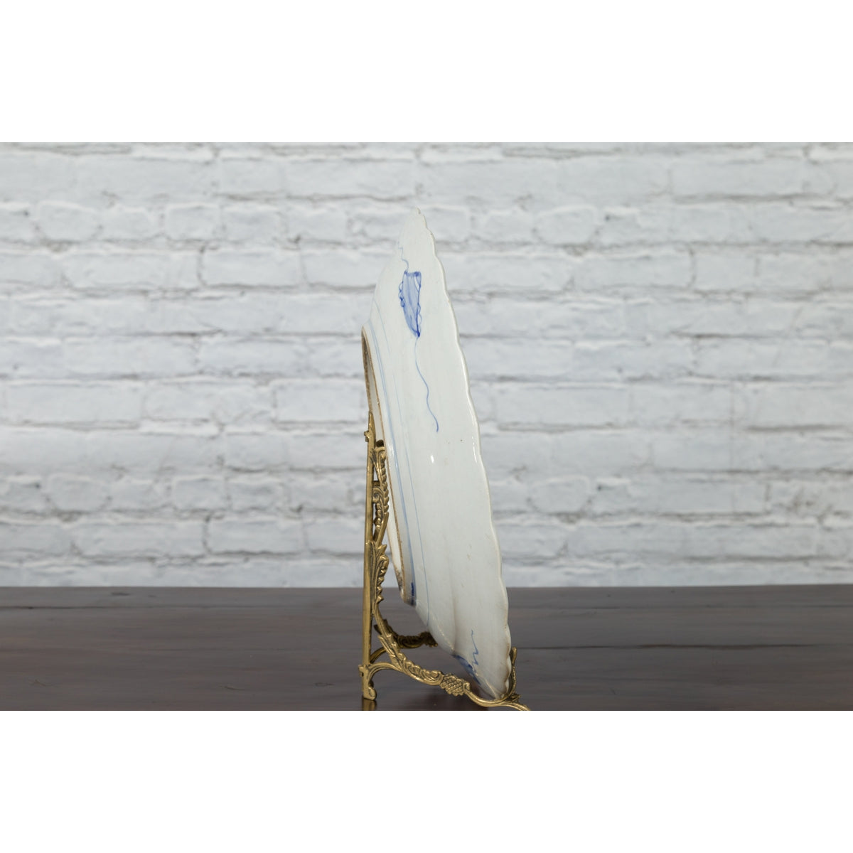 19th Century Japanese Porcelain Plate with Hand-Painted Blue and White Décor-11. Asian & Chinese Furniture, Art, Antiques, Vintage Home Décor for sale at FEA Home