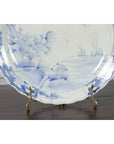 19th Century Japanese Porcelain Plate with Hand-Painted Blue and White Décor-6. Asian & Chinese Furniture, Art, Antiques, Vintage Home Décor for sale at FEA Home
