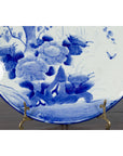19th Century Japanese Porcelain Plate with Hand-Painted Blue and White Décor-7. Asian & Chinese Furniture, Art, Antiques, Vintage Home Décor for sale at FEA Home