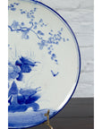 19th Century Japanese Porcelain Plate with Hand-Painted Blue and White Décor-9. Asian & Chinese Furniture, Art, Antiques, Vintage Home Décor for sale at FEA Home