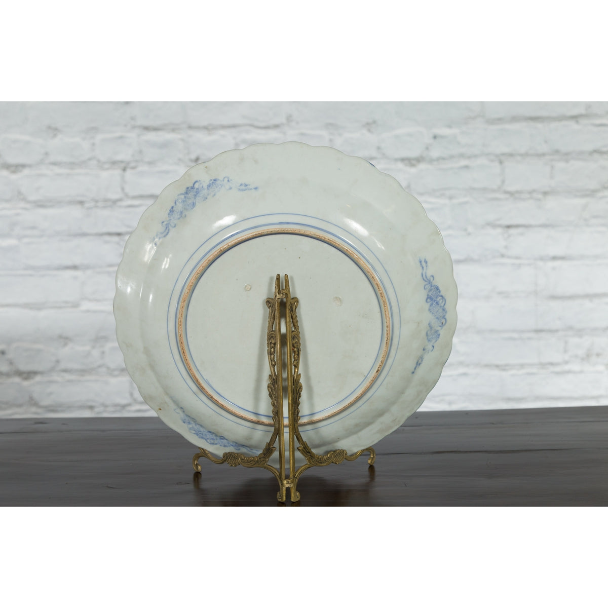 Japanese 19th Century Blue and White Porcelain Plate with Landscapes and Flowers-14. Asian & Chinese Furniture, Art, Antiques, Vintage Home Décor for sale at FEA Home