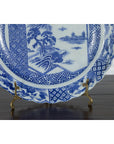 Japanese 19th Century Blue and White Porcelain Plate with Landscapes and Flowers-6. Asian & Chinese Furniture, Art, Antiques, Vintage Home Décor for sale at FEA Home