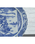Japanese 19th Century Blue and White Porcelain Plate with Landscapes and Flowers-8. Asian & Chinese Furniture, Art, Antiques, Vintage Home Décor for sale at FEA Home