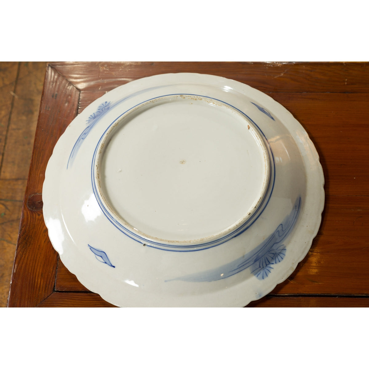 Japanese 19th Century Blue and White Porcelain Plate with Mountainous Landscape-16. Asian & Chinese Furniture, Art, Antiques, Vintage Home Décor for sale at FEA Home