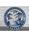 Japanese 19th Century Blue and White Porcelain Plate with Mountainous Landscape-2. Asian & Chinese Furniture, Art, Antiques, Vintage Home Décor for sale at FEA Home