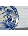 Japanese 19th Century Blue and White Porcelain Plate with Mountainous Landscape-8. Asian & Chinese Furniture, Art, Antiques, Vintage Home Décor for sale at FEA Home