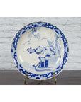 19th Century Japanese Porcelain Plate with Hand-Painted Blue and White Décor-4. Asian & Chinese Furniture, Art, Antiques, Vintage Home Décor for sale at FEA Home