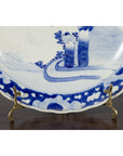 19th Century Japanese Porcelain Plate with Hand-Painted Blue and White Décor-9. Asian & Chinese Furniture, Art, Antiques, Vintage Home Décor for sale at FEA Home