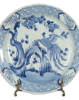 19th Century Japanese Porcelain Plate with Painted Blue and White Bird Décor-1. Asian & Chinese Furniture, Art, Antiques, Vintage Home Décor for sale at FEA Home