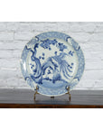 19th Century Japanese Porcelain Plate with Painted Blue and White Bird Décor-2. Asian & Chinese Furniture, Art, Antiques, Vintage Home Décor for sale at FEA Home