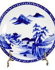 19th Century Japanese Porcelain Plate with Hand-Painted Blue and White Décor-1. Asian & Chinese Furniture, Art, Antiques, Vintage Home Décor for sale at FEA Home