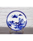 19th Century Japanese Porcelain Plate with Hand-Painted Blue and White Décor-4. Asian & Chinese Furniture, Art, Antiques, Vintage Home Décor for sale at FEA Home